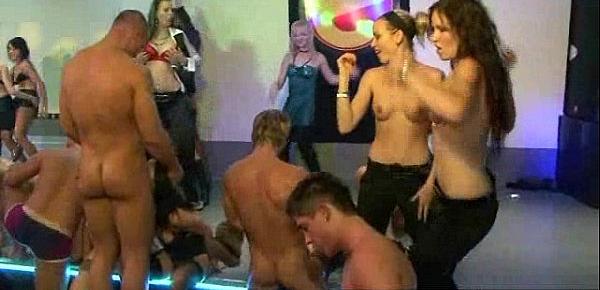  Group orgy action on party